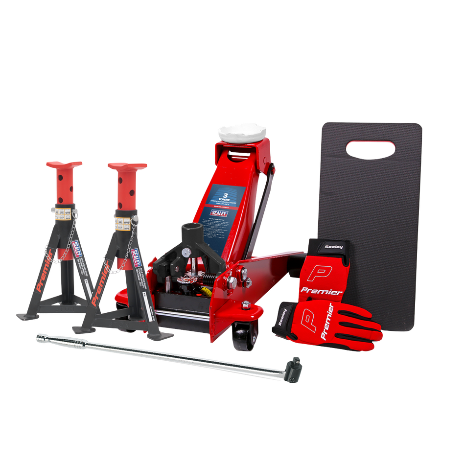Sealey 3290CXCOMBO 3tonne Trolley Jack Combo