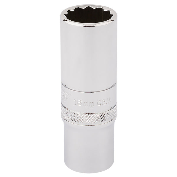 Draper 32990 HI-TORQ&#174; 12 Point Deep Socket, 3/8" Sq. Dr., 16mm