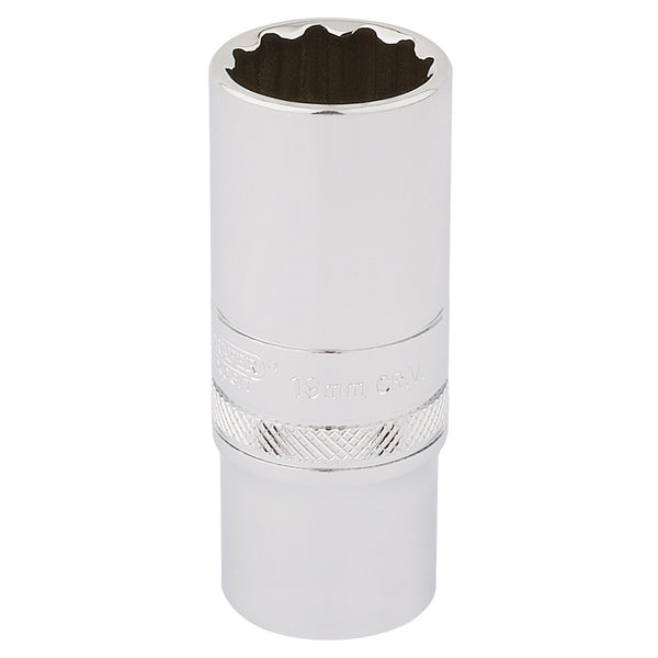 Draper 33036 HI-TORQ&#174; 12 Point Deep Socket, 3/8" Sq. Dr., 19mm