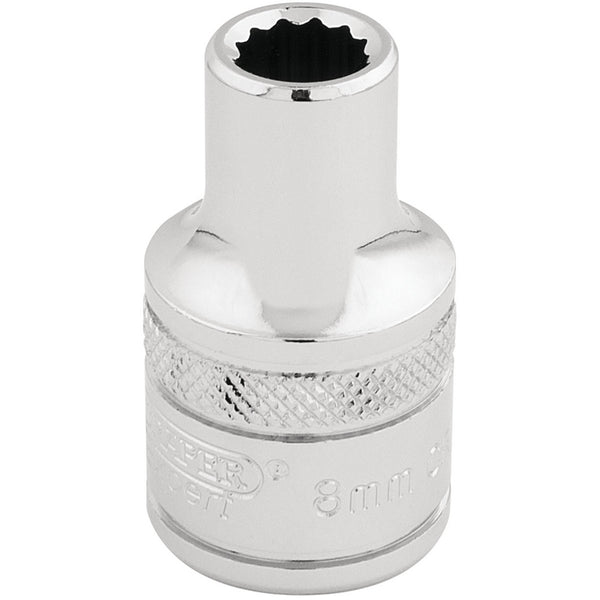 Draper 33038 HI-TORQ&#174; 12 Point Socket, 1/2" Sq. Dr., 8mm