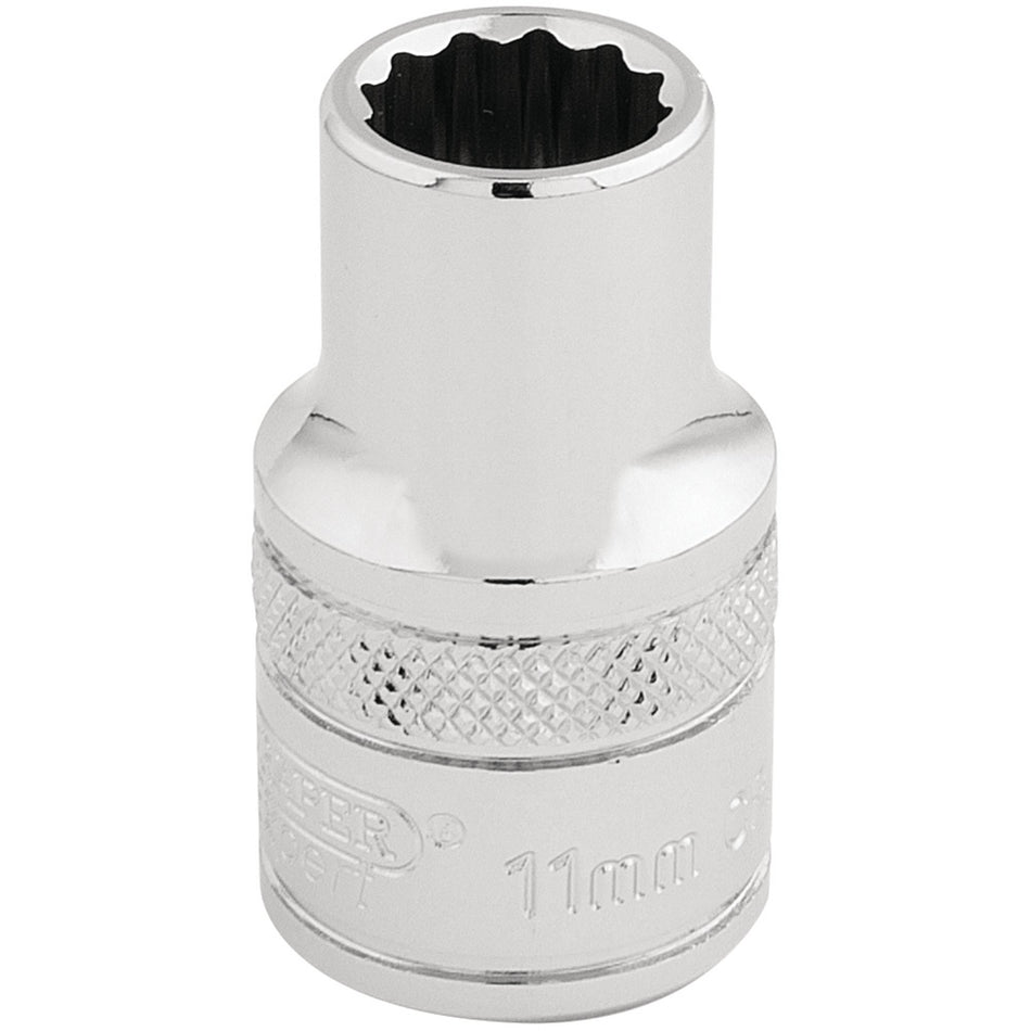 Draper 33095 HI-TORQ® 12 Point Socket, 1/2" Sq. Dr., 11mm