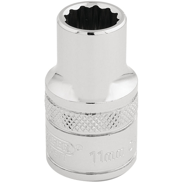 Draper 33095 HI-TORQ&#174; 12 Point Socket, 1/2" Sq. Dr., 11mm