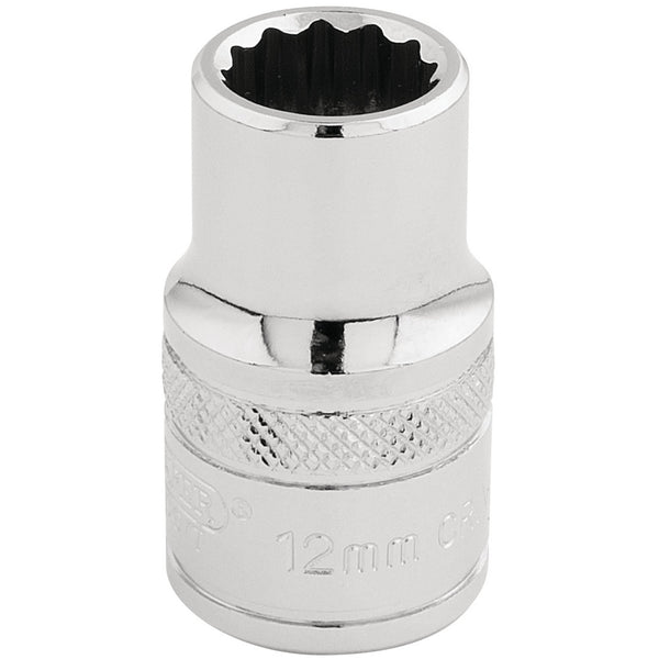 Draper 33097 HI-TORQ&#174; 12 Point Socket, 1/2" Sq. Dr., 12mm
