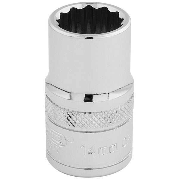 Draper 33125 HI-TORQ&#174; 12 Point Socket, 1/2" Sq. Dr., 14mm