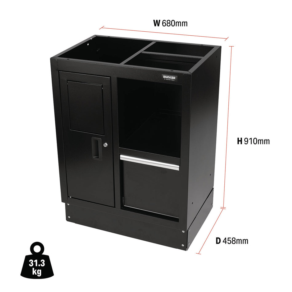 BUNKER® 33161 Modular Multi-Function Floor Cabinet, 680mm