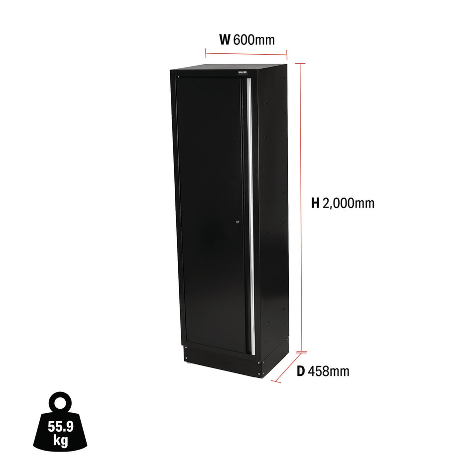 BUNKER® 33165 Modular Tall Floor Cabinet, 1 Door, 600mm