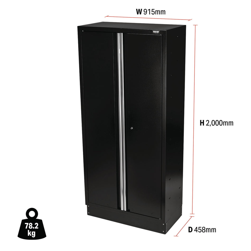 BUNKER® 33166 Modular Tall Floor Cabinet, 2 Door, 915mm