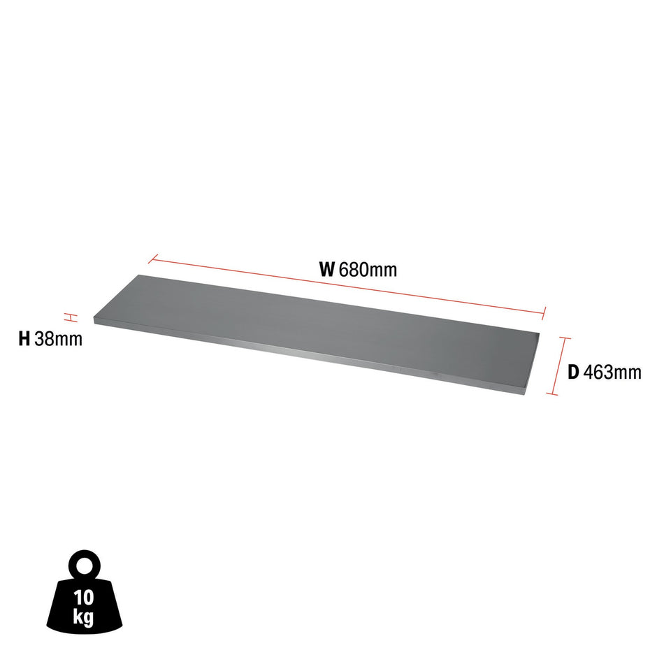 BUNKER® 33171 Modular Stainless Steel Worktop, 680mm