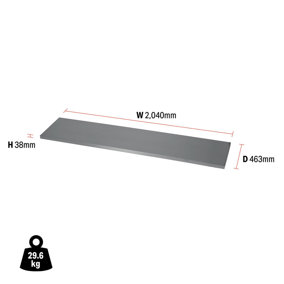 BUNKER® 33178 Modular Stainless Steel Worktop, 2040mm