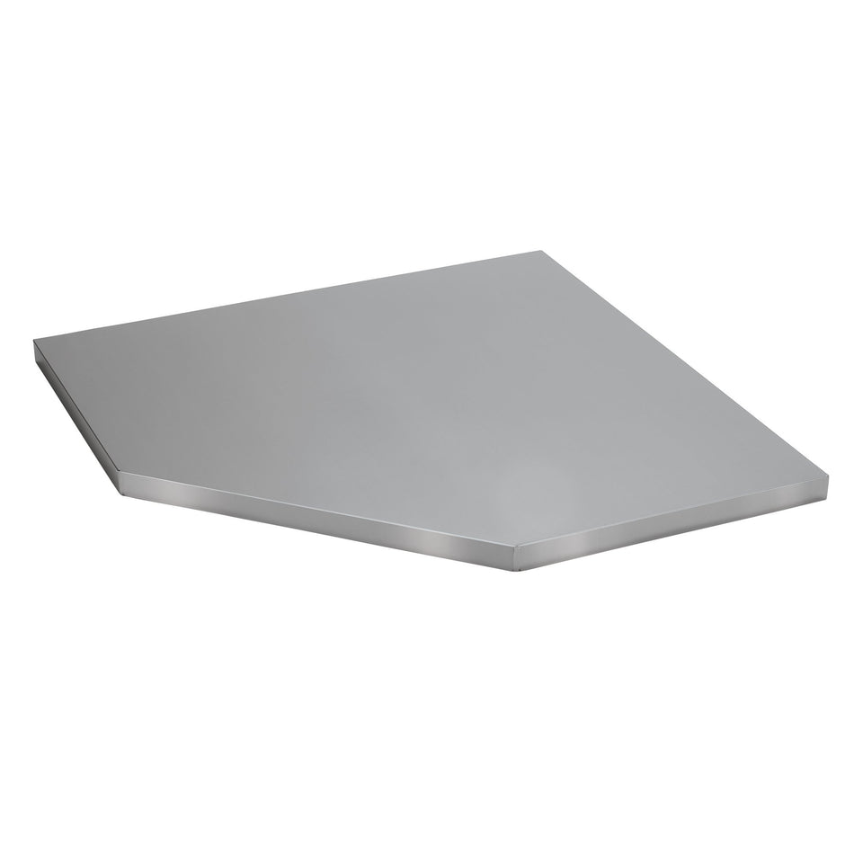 BUNKER® 33203 Modular Stainless Steel Worktop for Corner Cabinet, 865mm