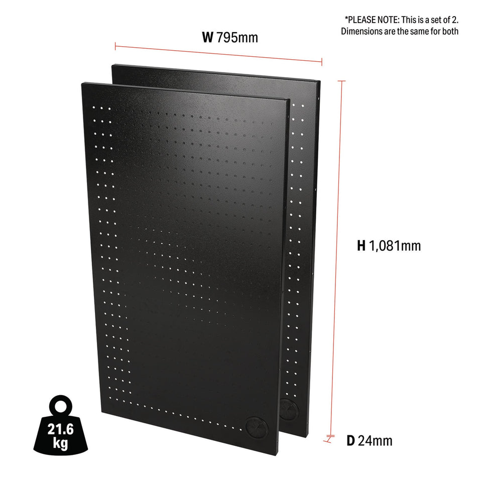 BUNKER® 33212 Modular Corner Unit Back Panels/Pegboards, 795mm (Pair)