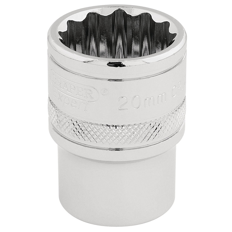 Draper 33289 HI-TORQ® 12 Point Socket, 1/2" Sq. Dr., 20mm