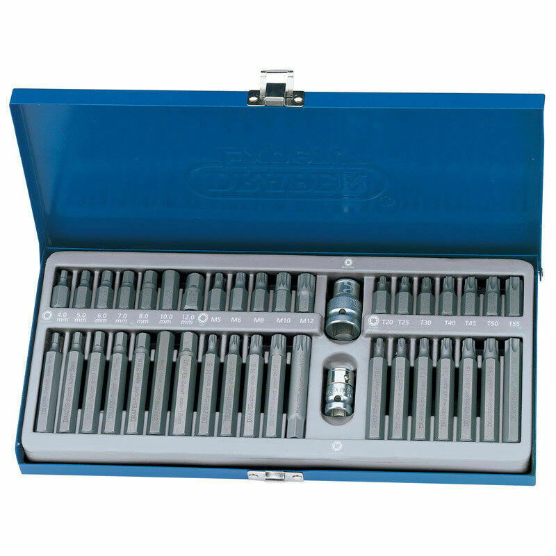 Draper 33322 TX-STAR Hex. & Spline Mechanic's Bit Set, 3/8, 1/2" Sq. Dr
