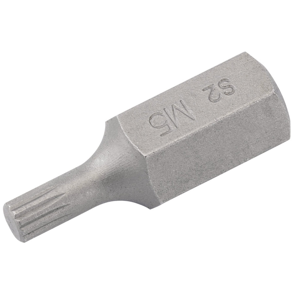 Draper 33339 M5 x 30mm Spline 10mm Insert Bit for Mechanic's Bit Sets