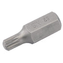 Draper 33340 M6 x 30mm Spline 10mm Insert Bit for Mechanic's Bit Sets