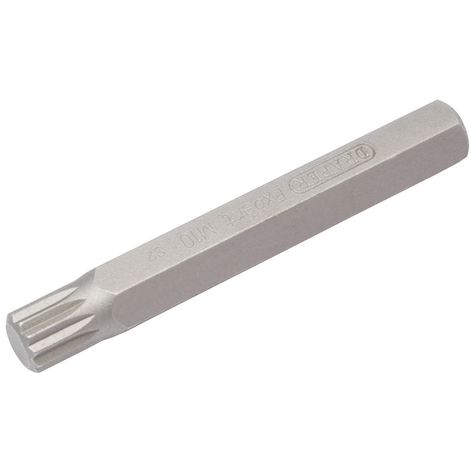 Draper 33348 M10 x 75mm Spline 10mm Insert Bit for Mechanic's Bit Sets