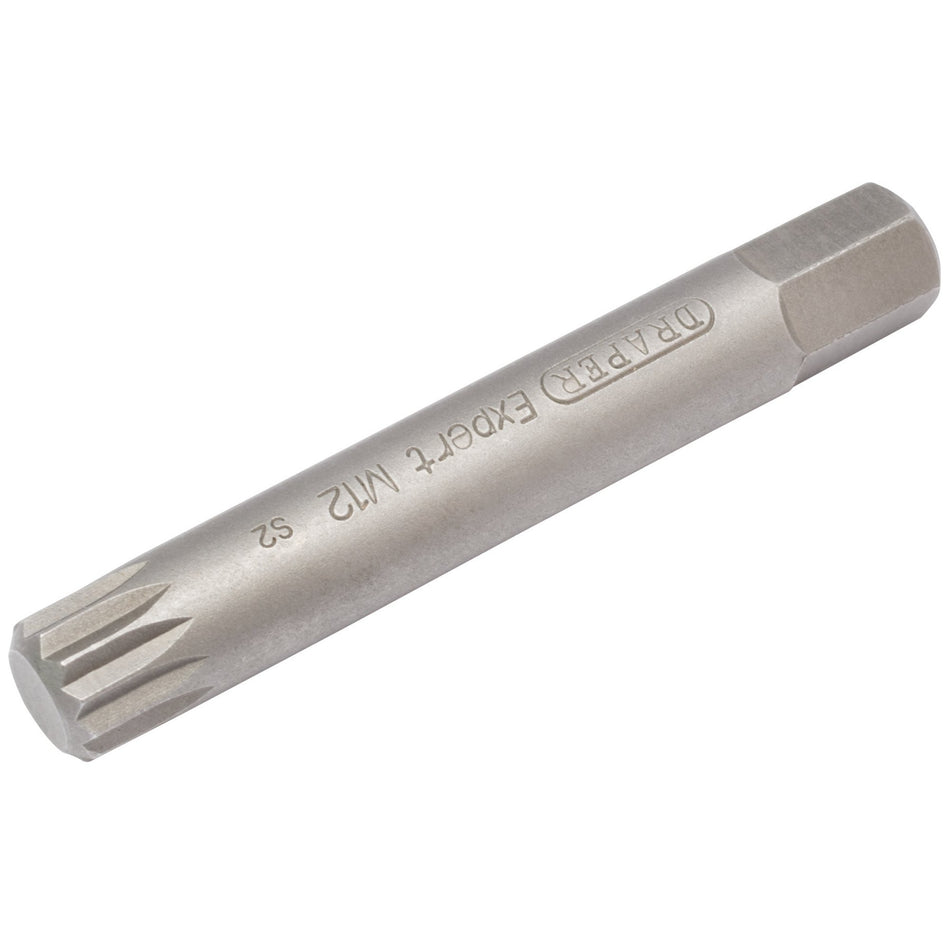 Draper 33349 M12 x 75mm Spline 10mm Insert Bit for Mechanic's Bit Sets