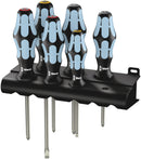 Wera 05032063001 3334/3350/3355/6 Screwdriver set, stainless and rack, 6 pieces