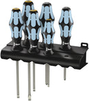 Wera 05032061001 3334/3355/6 Screwdriver set, stainless and rack, 6 pieces