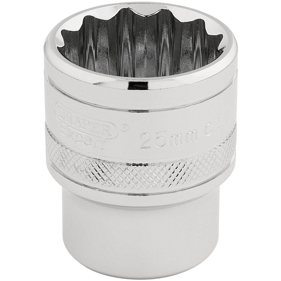 Draper 33418 HI-TORQ® 12 Point Socket, 1/2" Sq. Dr., 25mm