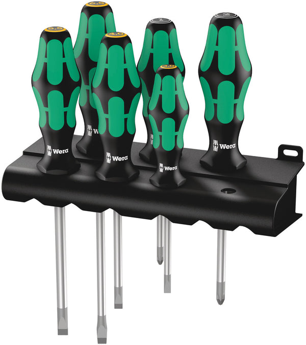Wera 05105656001 334/355/6 Rack Screwdriver set Kraftform Plus Lasertip and rack, 6 pieces