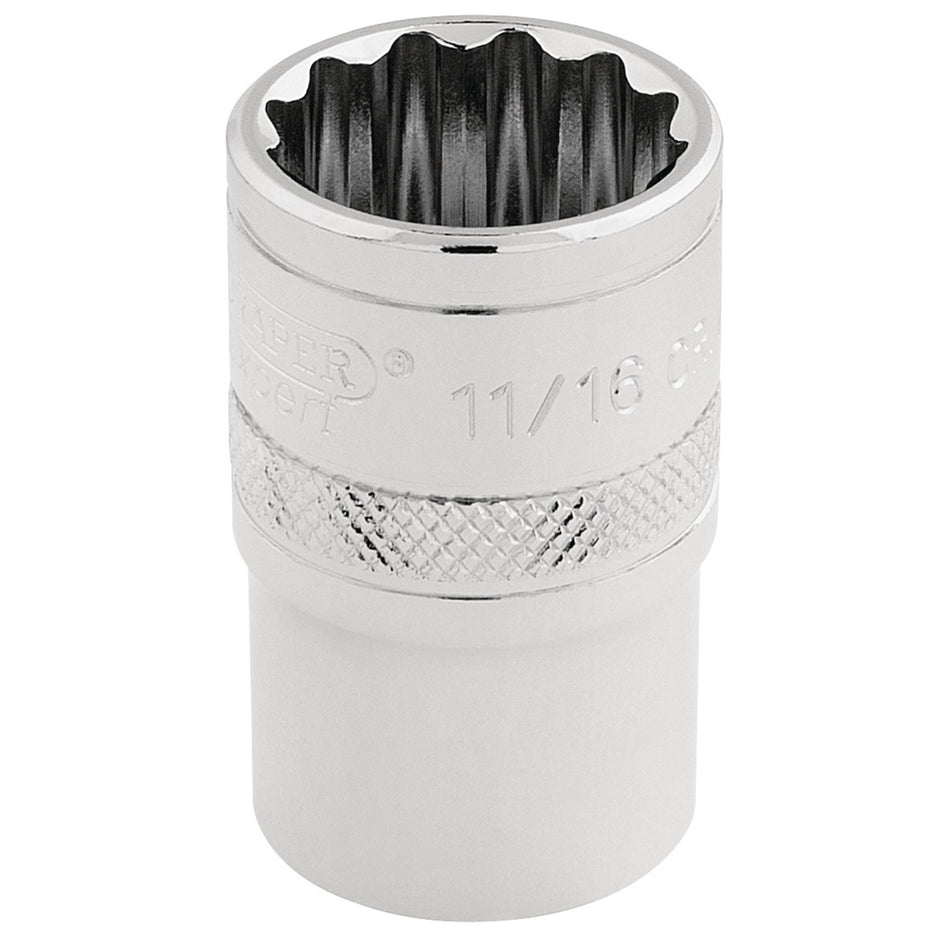 Draper 33644 HI-TORQ® 12 Point Socket, 1/2" Sq. Dr., 11/16"