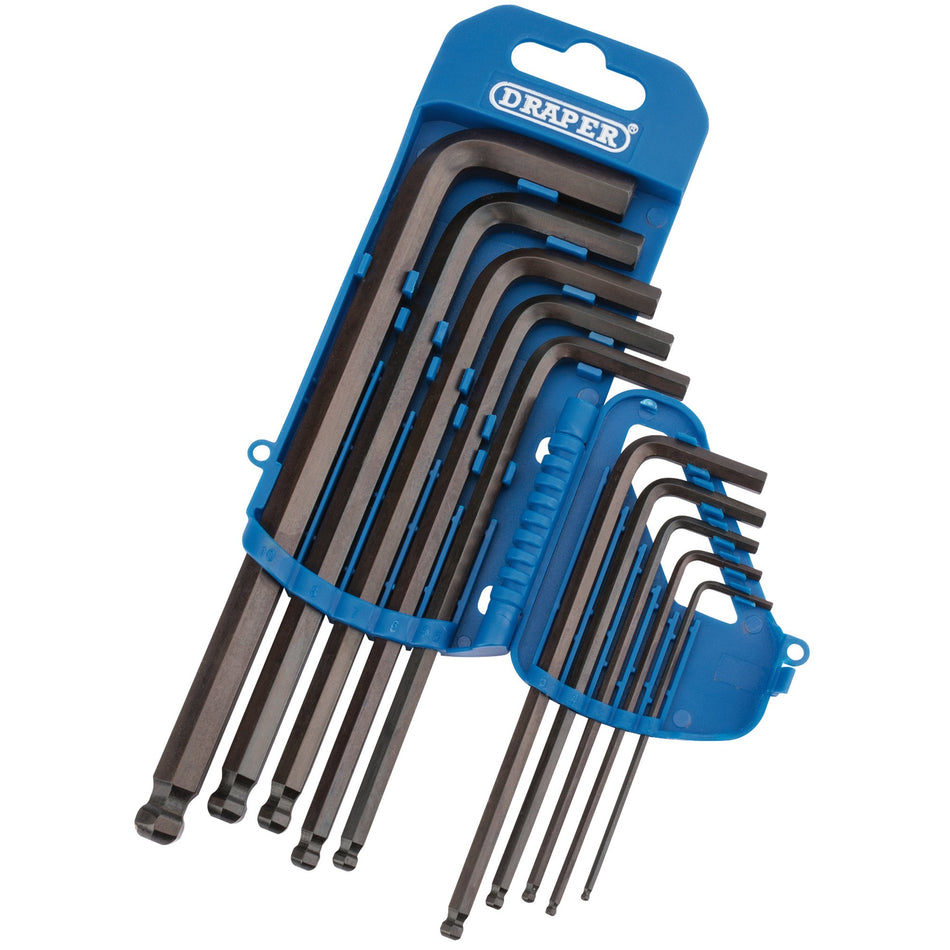 Draper 33694 Metric Hexagon and Ball End Hexagon Key Set (10 Piece)