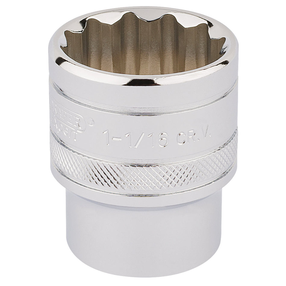 Draper 33726 HI-TORQ® 12 Point Socket, 1/2" Sq. Dr., 1.1/16"