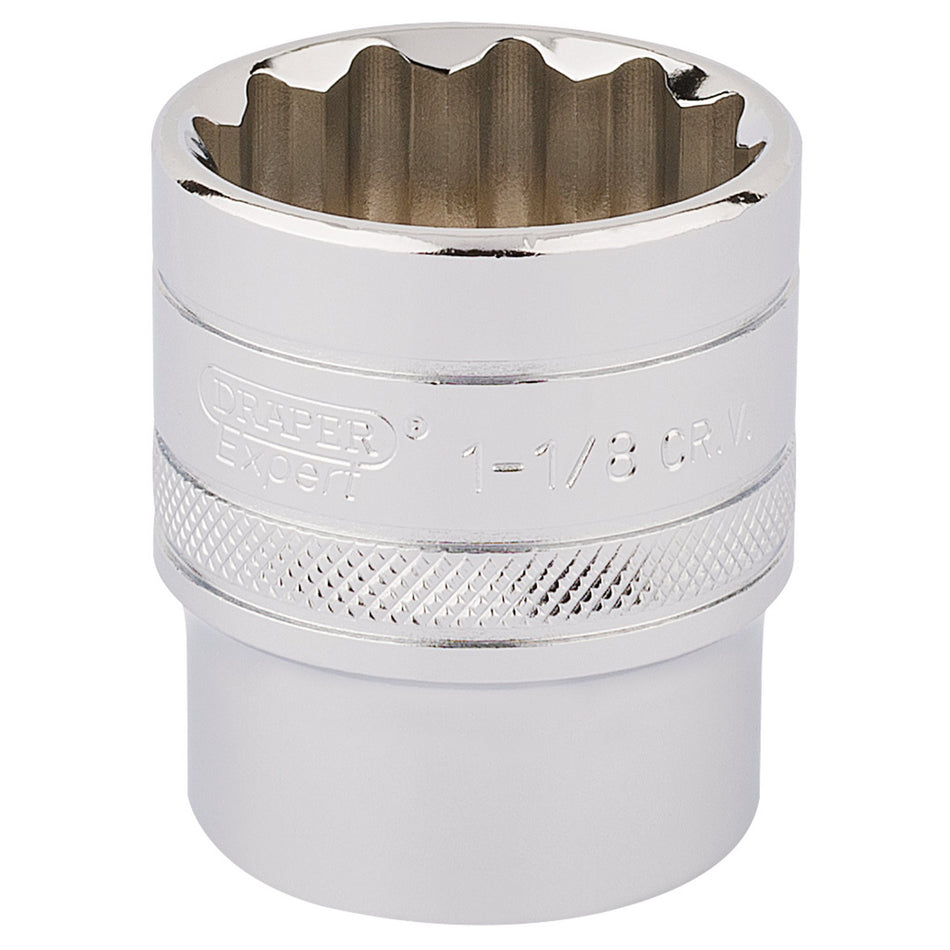 Draper 33727 HI-TORQ® 12 Point Socket, 1/2" Sq. Dr., 1.1/8"