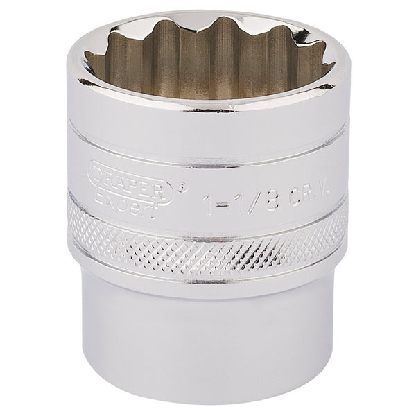 Draper 33727 HI-TORQ&#174; 12 Point Socket, 1/2" Sq. Dr., 1.1/8"