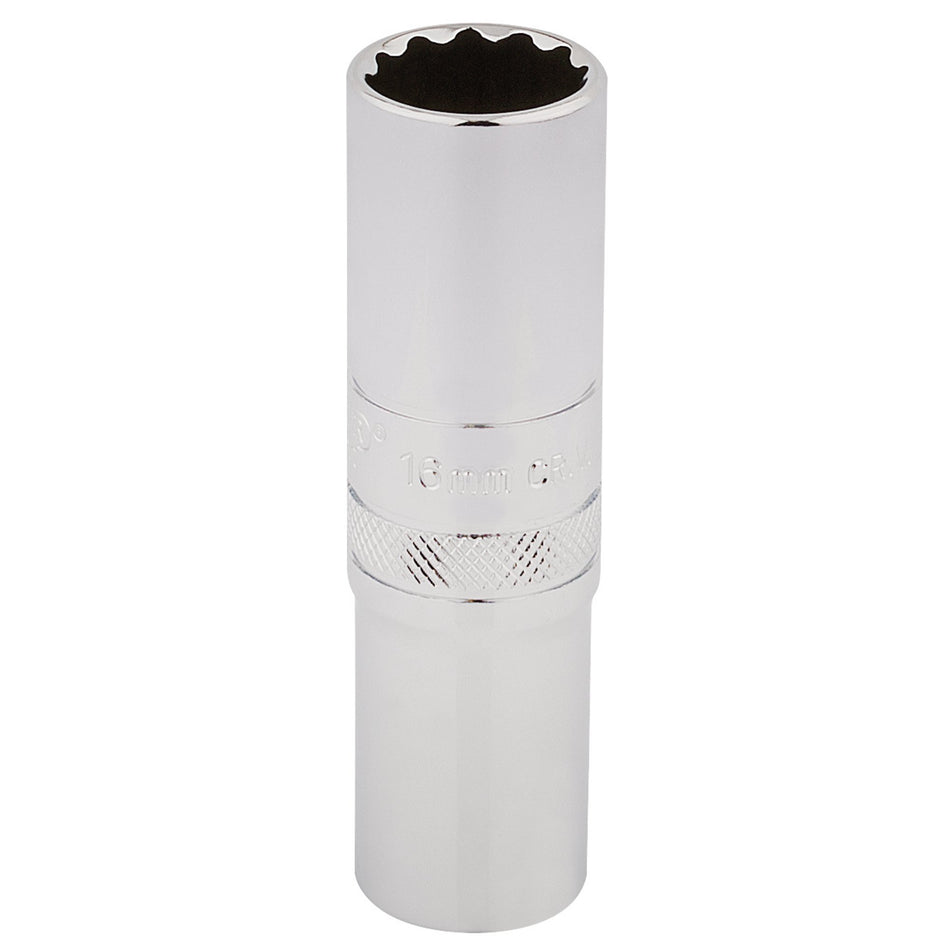 Draper 33734 HI-TORQ® 12 Point Deep Socket, 1/2" Sq. Dr., 16mm