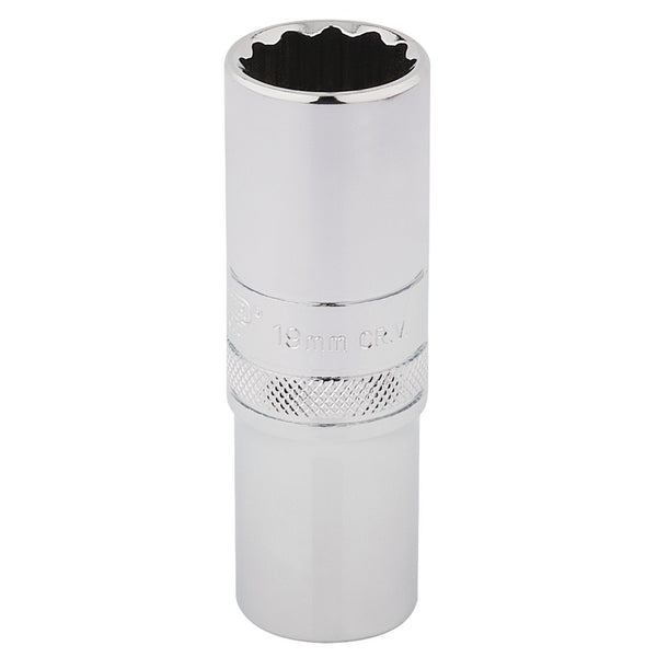 Draper 33772 HI-TORQ&#174; 12 Point Deep Socket, 1/2" Sq. Dr., 19mm