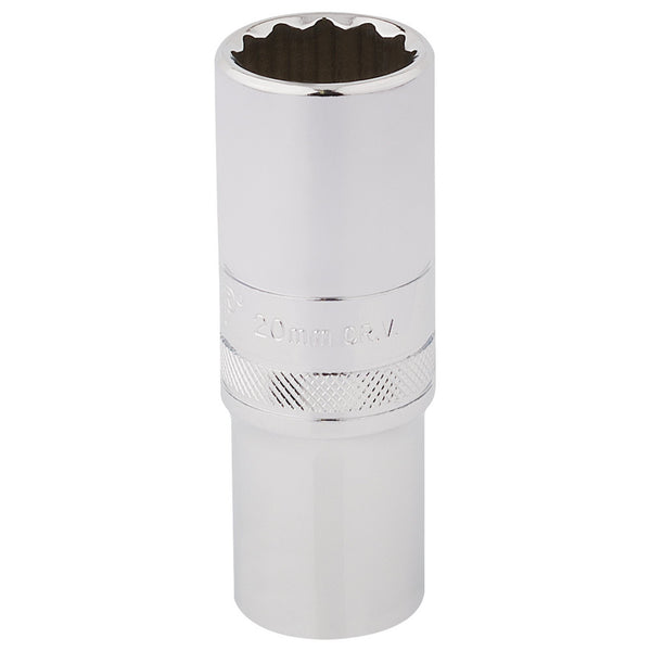 Draper 33787 HI-TORQ&#174; 12 Point Deep Socket, 1/2" Sq. Dr., 20mm