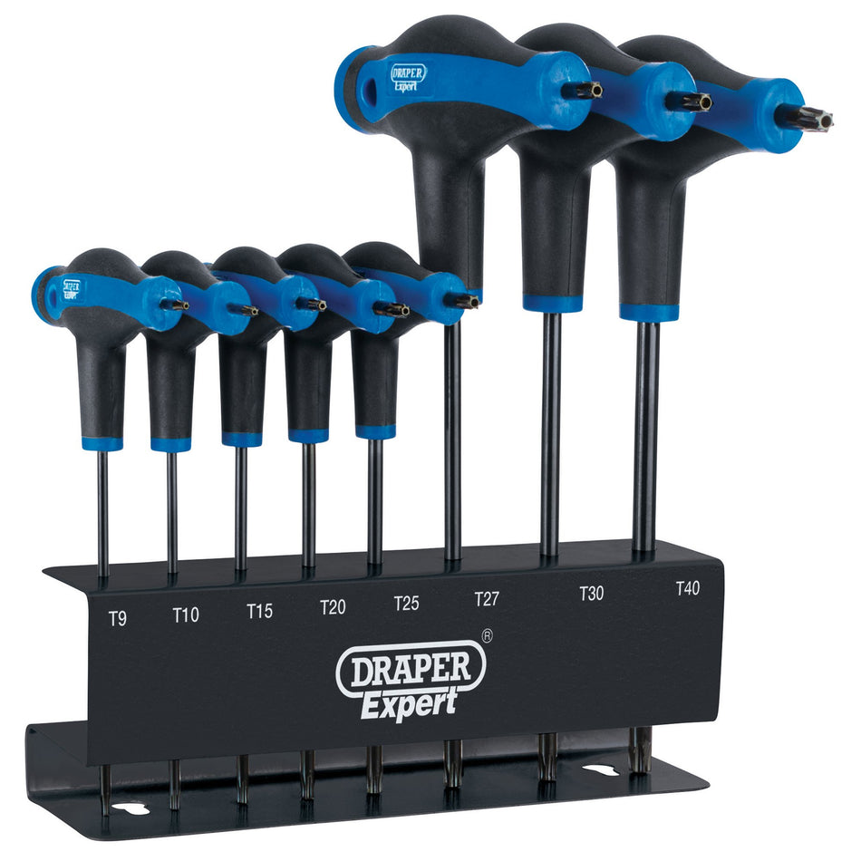 Draper 33872 Draper Expert TX-STAR® Soft Grip Metric T-Handle Key Set (8 Piece)