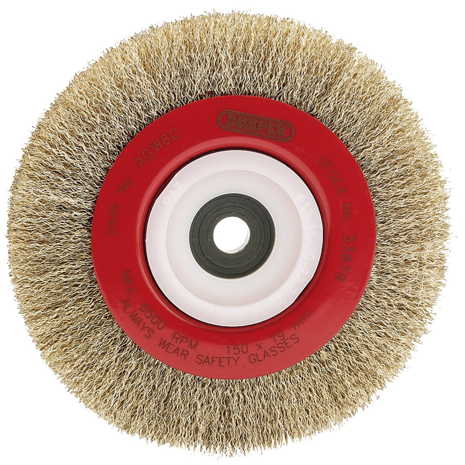 Draper 33879 Crimped Steel Wire Wheel, 150mm