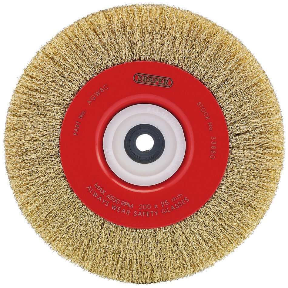 Draper 33880 Crimped Steel Wire Brushes, 200 x 25mm