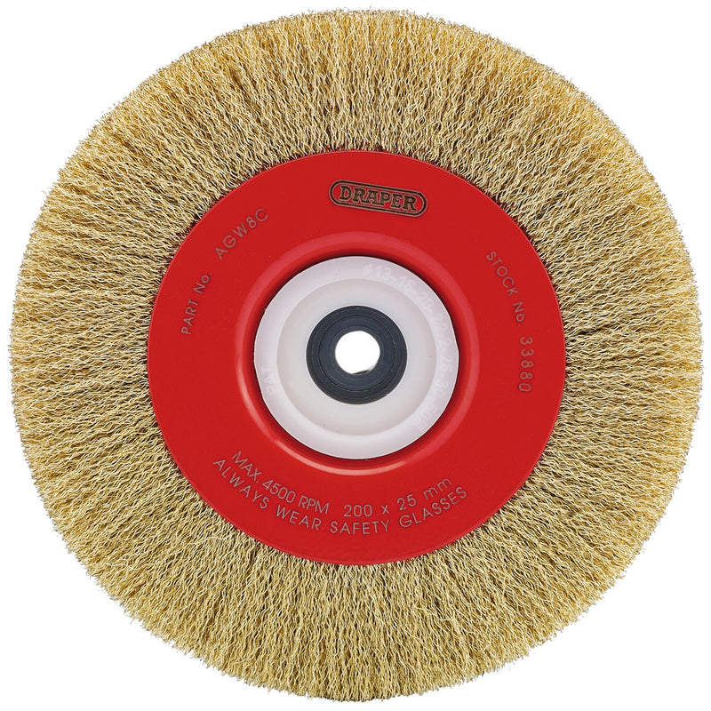 Draper 33880 Crimped Steel Wire Brushes, 200 x 25mm