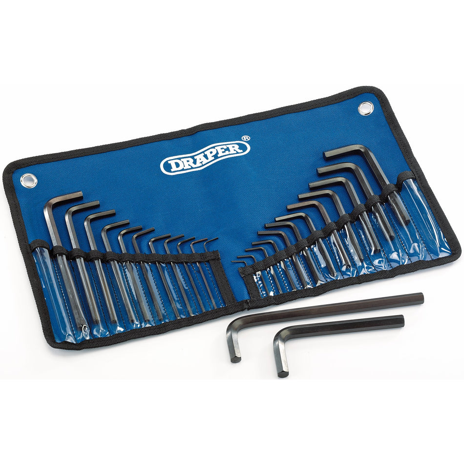 Draper 33892 Metric/Imperial Combined Hexagon Key Set (25 Piece)