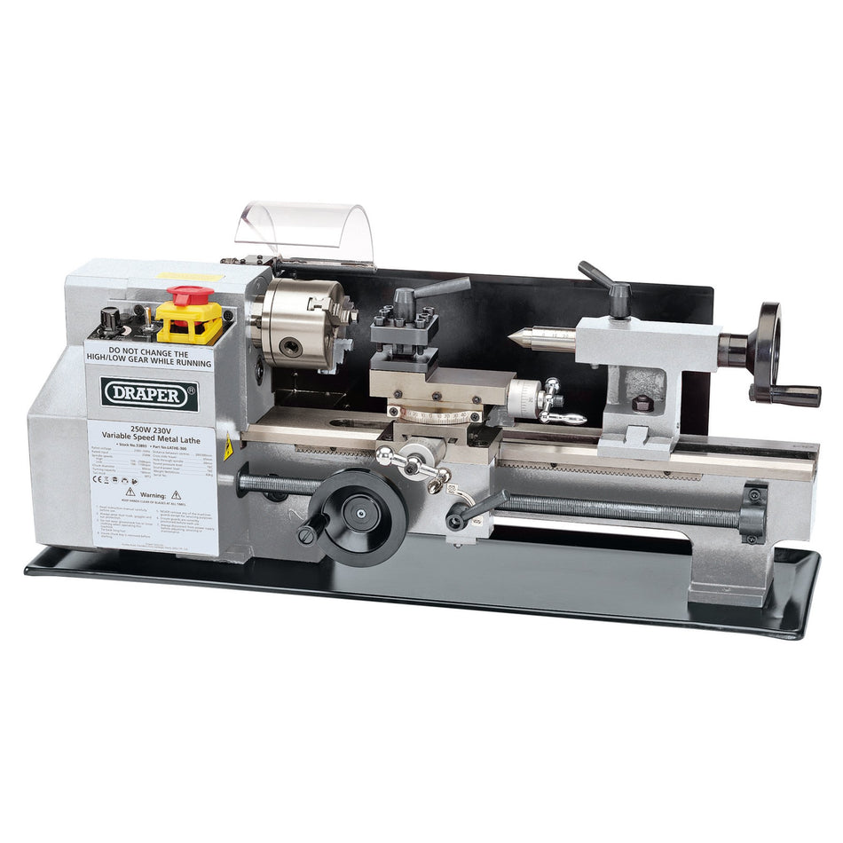 Draper 33893 Variable Speed Metal Work Lathe, 250W