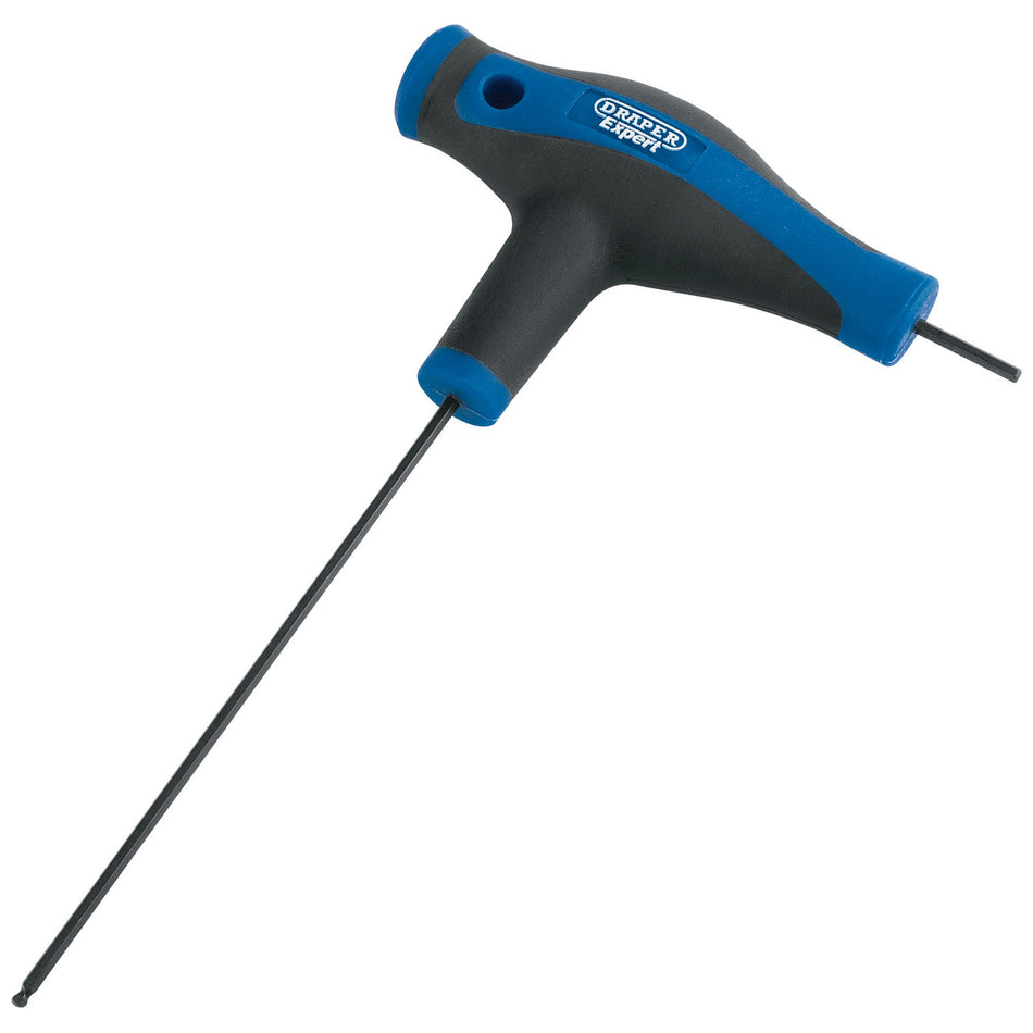 Draper 33906 Soft Grip 'T' Handle Hexagon and Ball End Key, 2.0mm