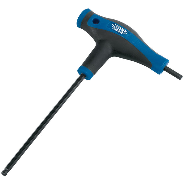 Draper 33909 Soft Grip 'T' Handle Hexagon and Ball End Key, 4.0mm