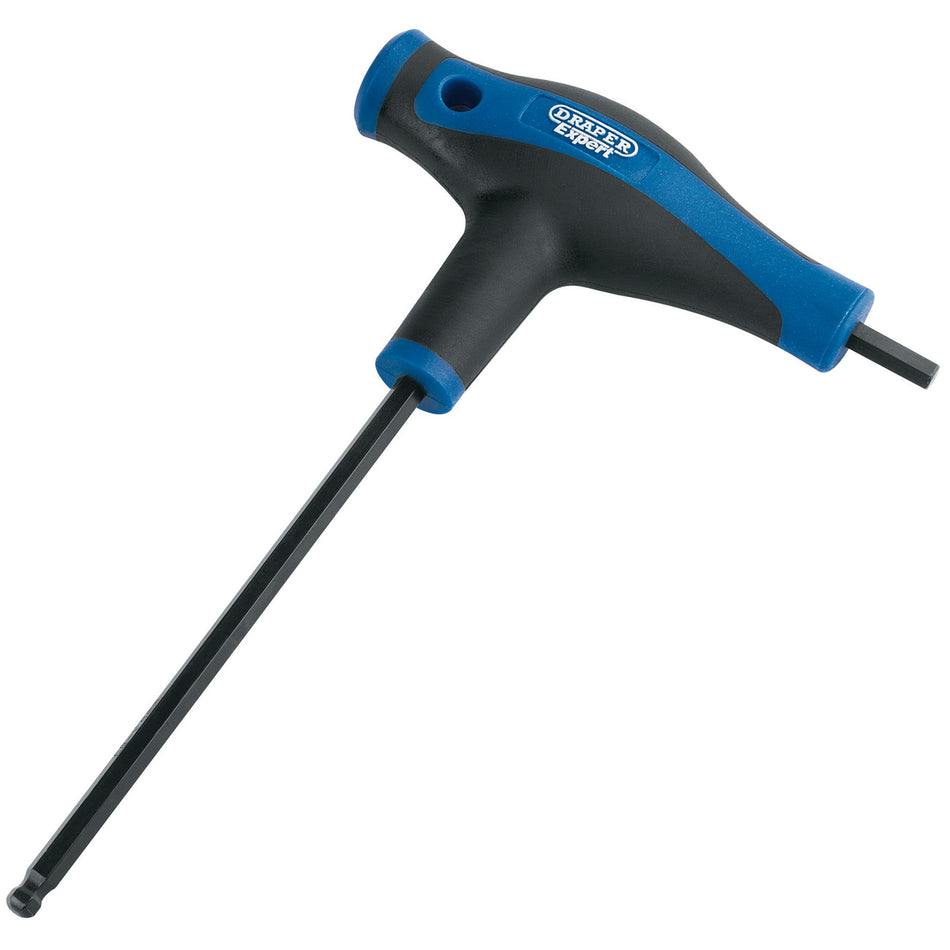 Draper 33911 Soft Grip 'T' Handle Hexagon and Ball End Key, 6.0mm