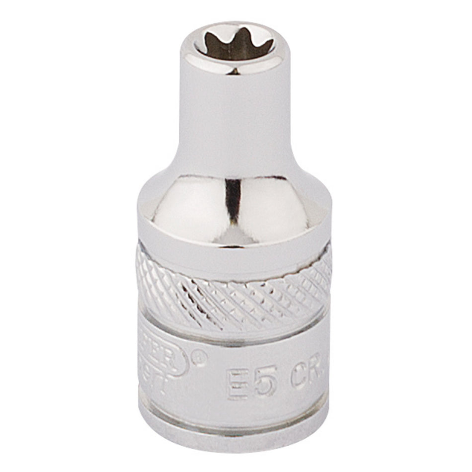 Draper 34052 Draper TX-STAR® Socket, 1/4" Sq. Dr., E5