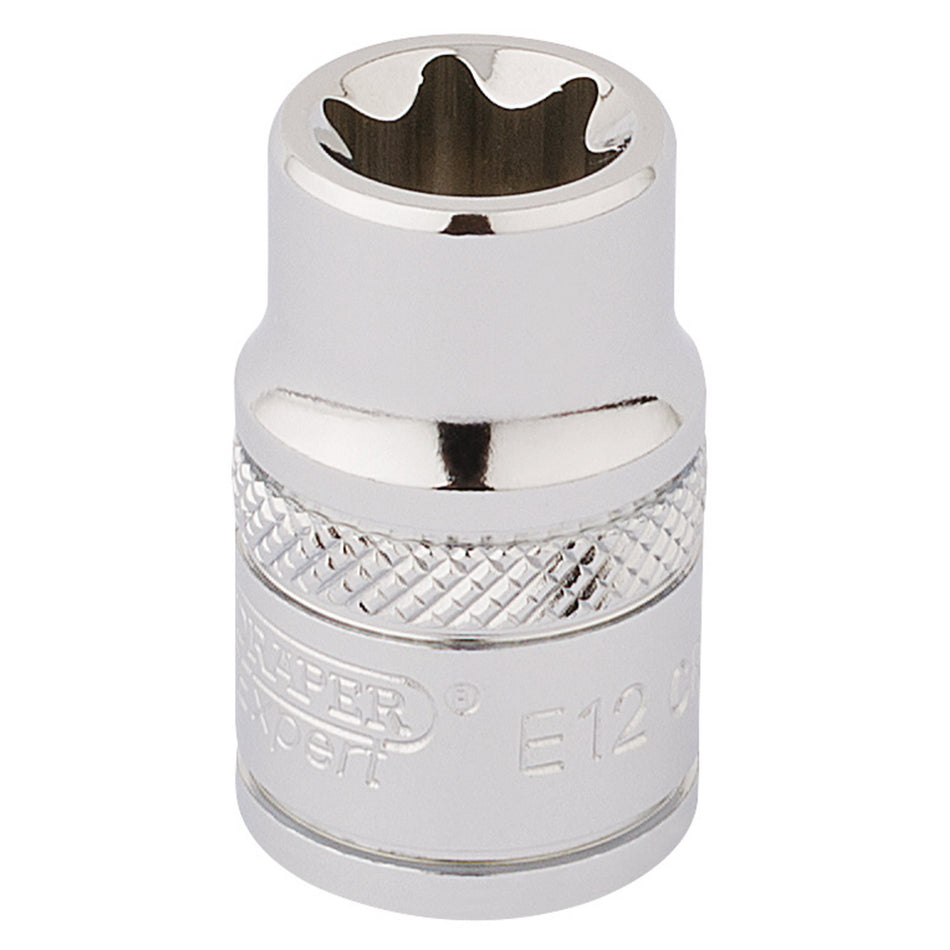 Draper 34187 Draper TX-STAR® Socket, 3/8" Sq. Dr., E12