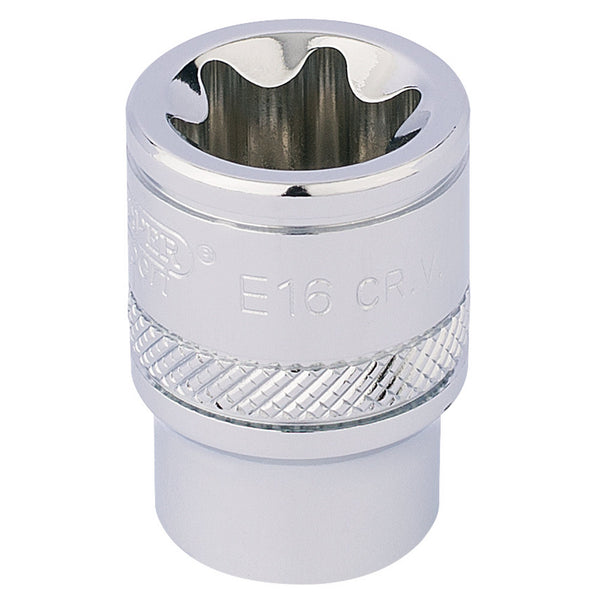 Draper 34204 Draper TX-STAR&#174; Socket, 3/8" Sq. Dr., E16