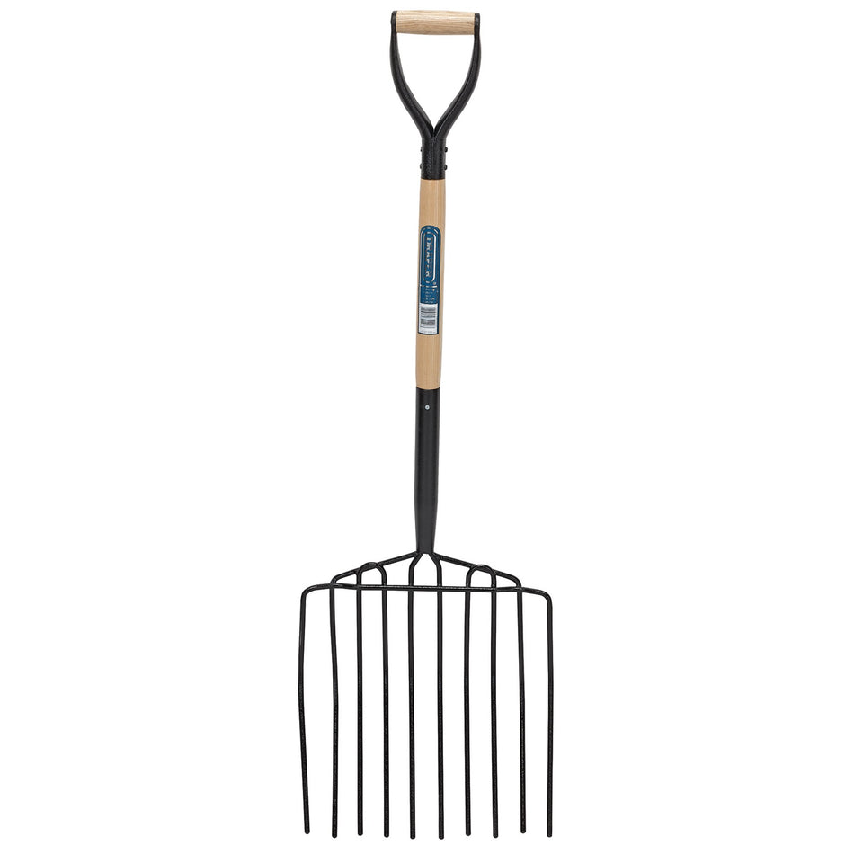 Draper 34227 10 Prong Potato Fork with Wood Shaft and MYD Handle