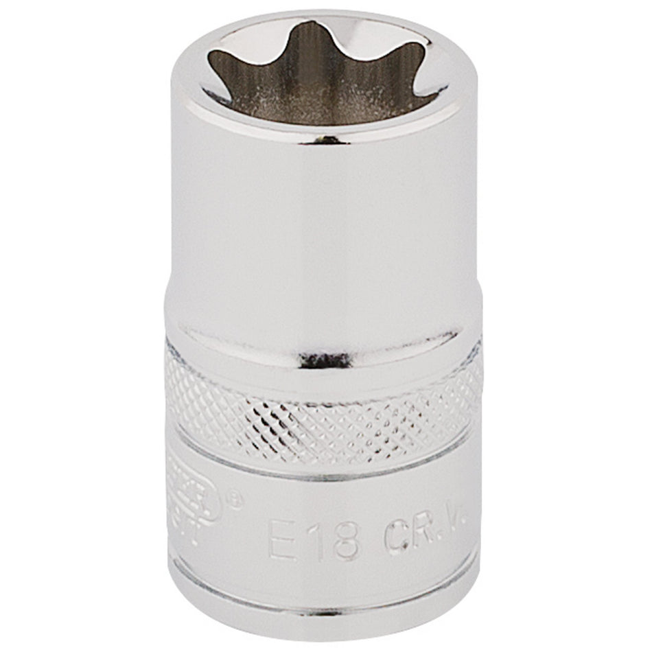 Draper 34340 Draper TX-STAR® Socket, 1/2" Sq. Dr., E18