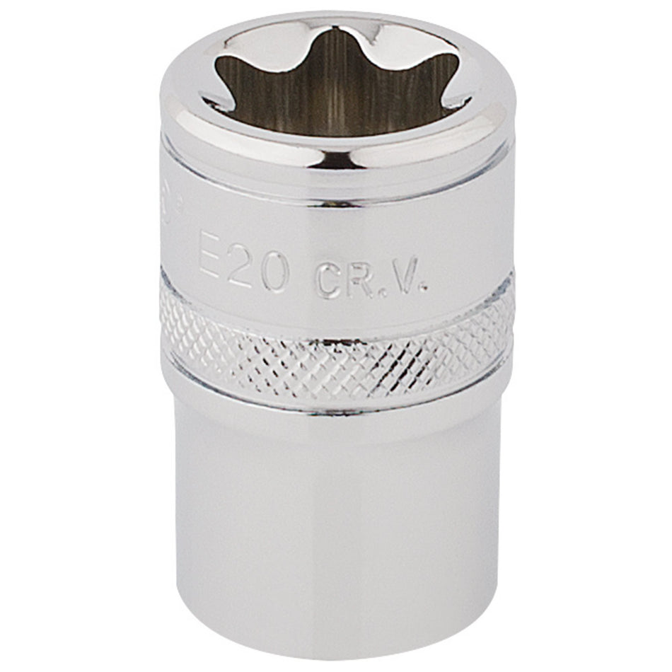 Draper 34345 Draper TX-STAR® Socket, 1/2" Sq. Dr., E20