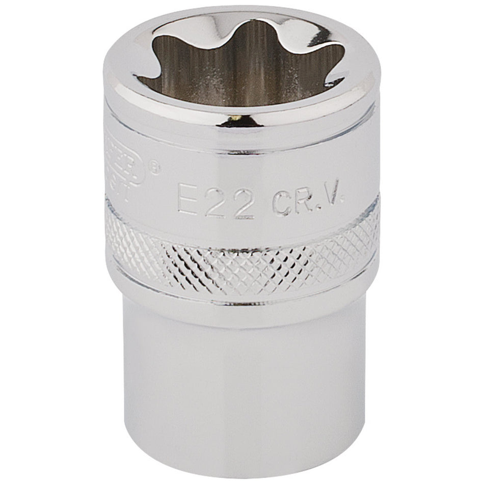 Draper 34372 Draper TX-STAR® Socket, 1/2" Sq. Dr., E22