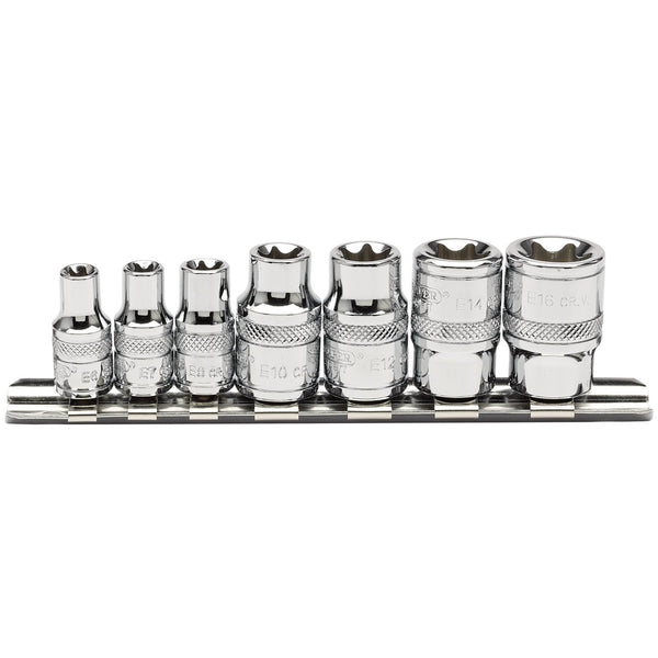 Draper 34412 Draper TX-STAR&#174; Socket Set, 1/4" and 3/8" Sq. Dr. (7 Piece)